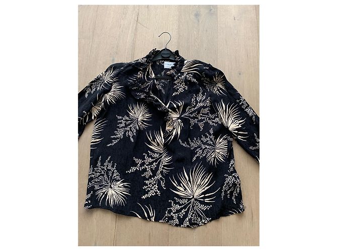 Camicia Ba&Sh Lady Shirt Nera in Viscosa Nero - vista 3
