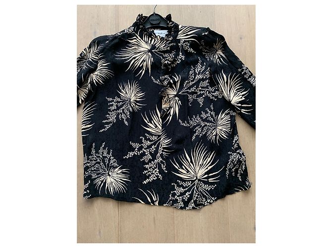 Camicia Ba&Sh Lady Shirt Nera in Viscosa Nero - vista 4