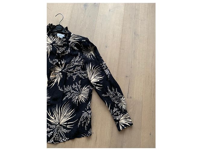 Camicia Ba&Sh Lady Shirt Nera in Viscosa Nero - vista 6