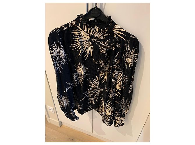 Camicia Ba&Sh Lady Shirt Nera in Viscosa Nero - vista 8