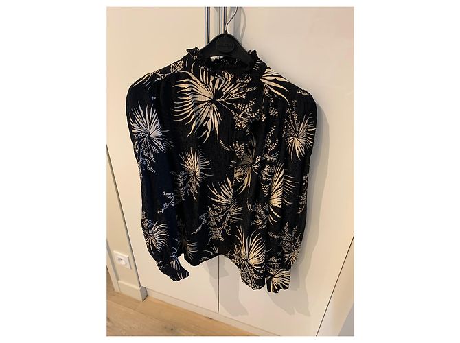 Camicia Ba&Sh Lady Shirt Nera in Viscosa Nero - vista 9