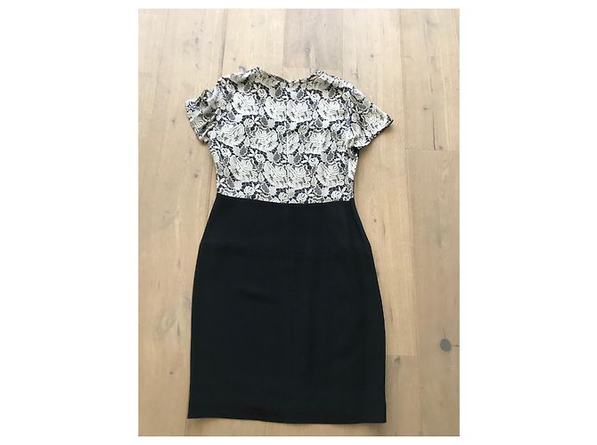 Stella Mc Cartney Abito Stella McCartney Perfecto Blu Notte Seta e Viscosa Nero - vista 10