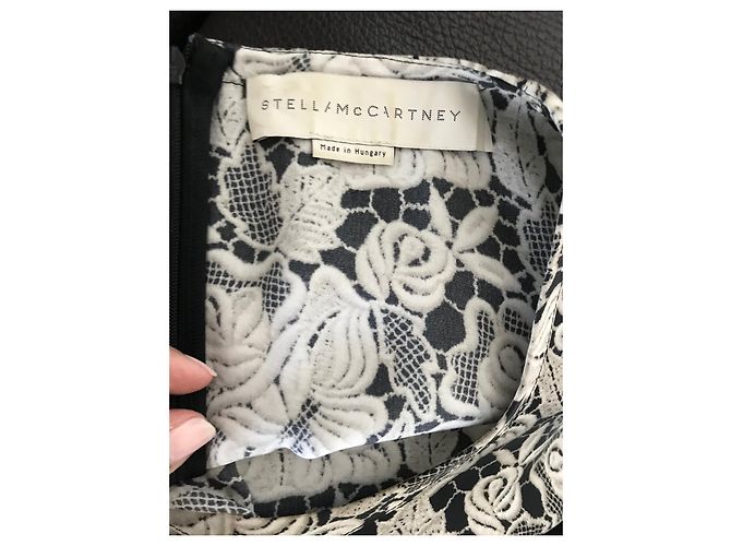 Stella Mc Cartney Abito Stella McCartney Perfecto Blu Notte Seta e Viscosa Nero - vista 11