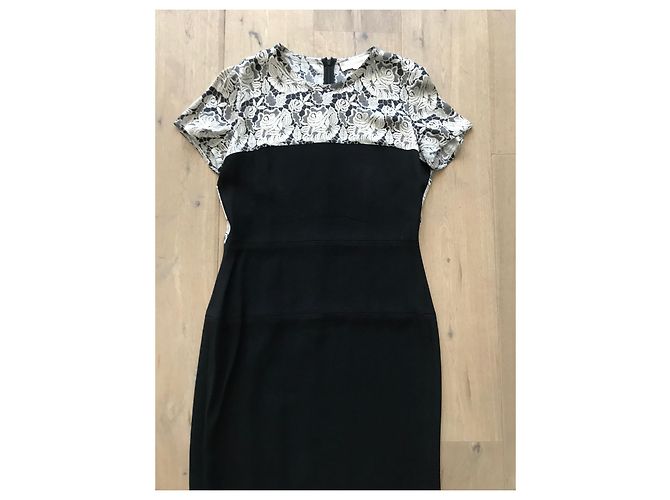 Stella Mc Cartney Abito Stella McCartney Perfecto Blu Notte Seta e Viscosa Nero - vista 3