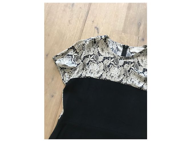 Stella Mc Cartney Abito Stella McCartney Perfecto Blu Notte Seta e Viscosa Nero - vista 4