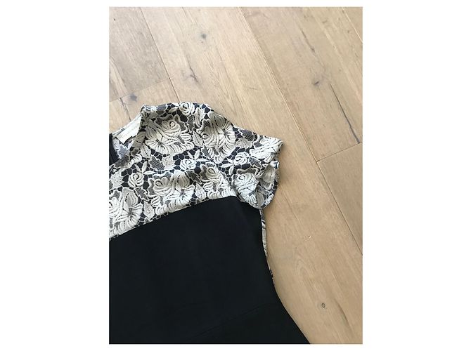 Stella Mc Cartney Abito Stella McCartney Perfecto Blu Notte Seta e Viscosa Nero - vista 5