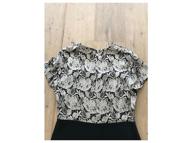 Stella Mc Cartney Abito Stella McCartney Perfecto Blu Notte Seta e Viscosa Nero - vista 7