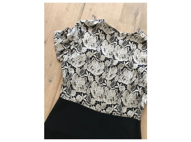 Stella Mc Cartney Abito Stella McCartney Perfecto Blu Notte Seta e Viscosa Nero - vista 8