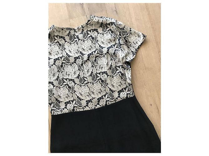 Stella Mc Cartney Abito Stella McCartney Perfecto Blu Notte Seta e Viscosa Nero - vista 9