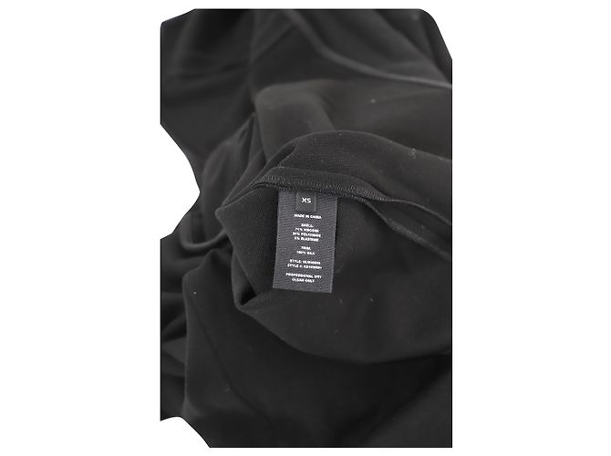 Helmut Lang Trägerkleid mit U-Ausschnitt in schwarzer Viskose - Ansicht 3