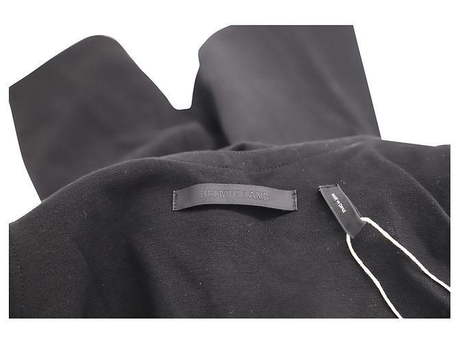Helmut Lang Trägerkleid mit U-Ausschnitt in schwarzer Viskose - Ansicht 4