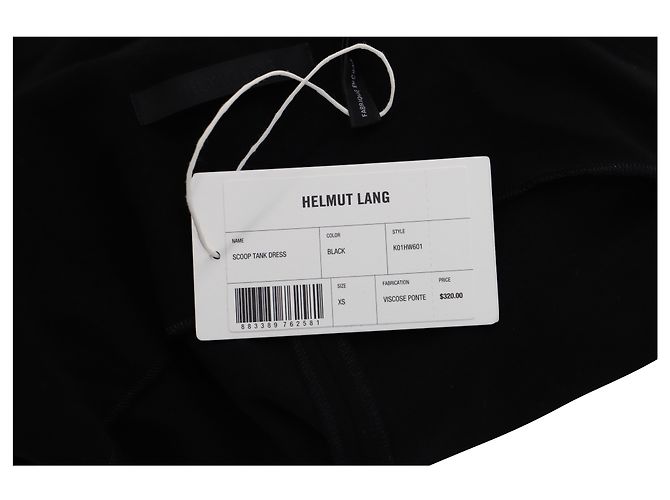 Helmut Lang Trägerkleid mit U-Ausschnitt in schwarzer Viskose - Ansicht 5