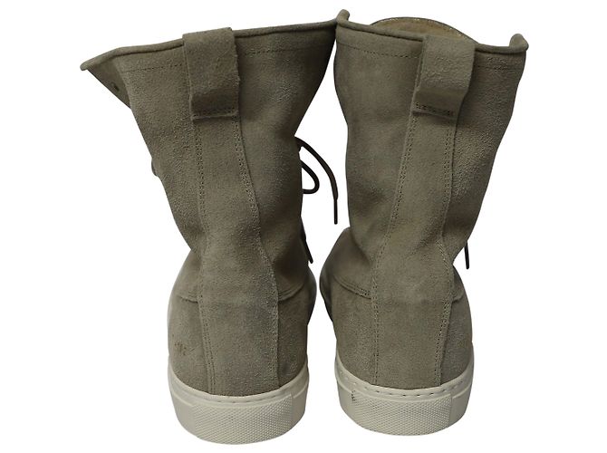 Autre Marque Sneakers alte Common Projects Tournament Shearling in camoscio grigio - vista 4