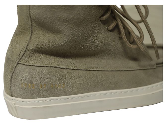 Autre Marque Sneakers alte Common Projects Tournament Shearling in camoscio grigio - vista 6
