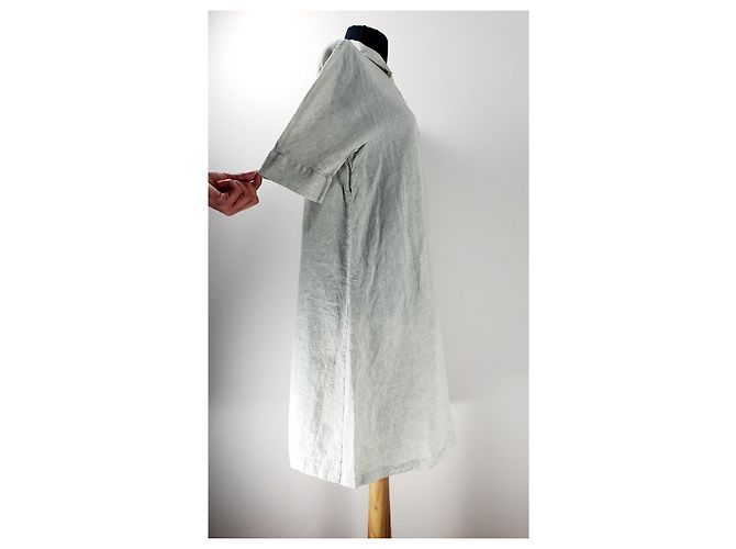 Loro Piana Leinenkleid Grau - Ansicht 2