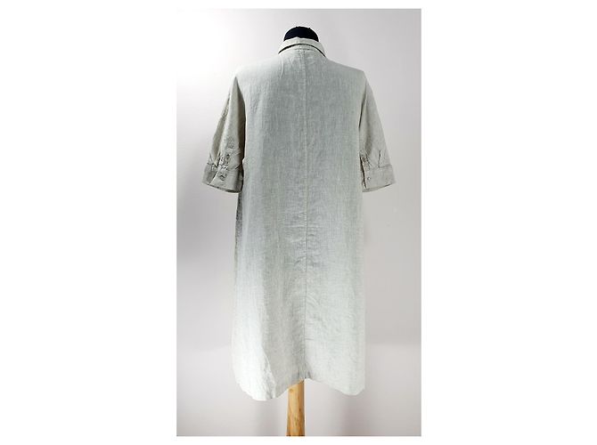 Loro Piana Leinenkleid Grau - Ansicht 3