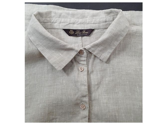 Loro Piana Leinenkleid Grau - Ansicht 4