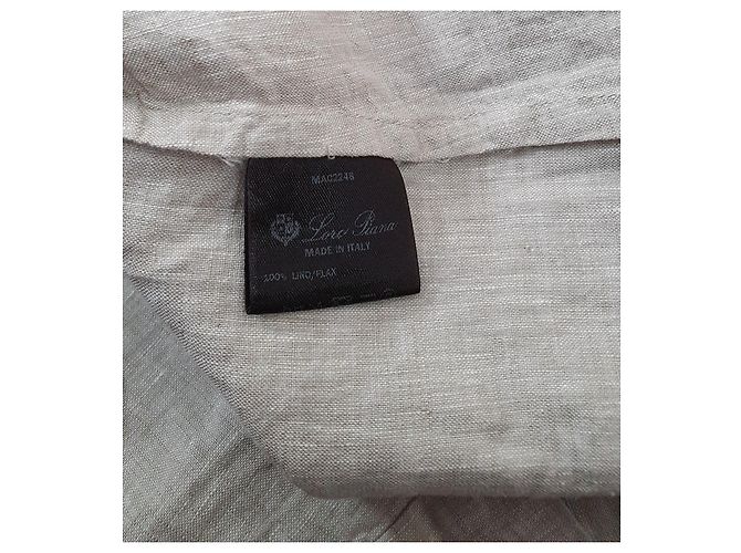 Loro Piana Leinenkleid Grau - Ansicht 5
