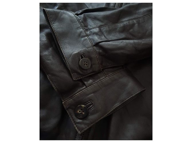 Salvatore Ferragamo Lederjacke Braun - Ansicht 5