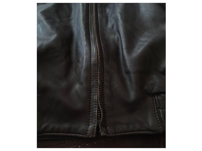 Salvatore Ferragamo Lederjacke Braun - Ansicht 6