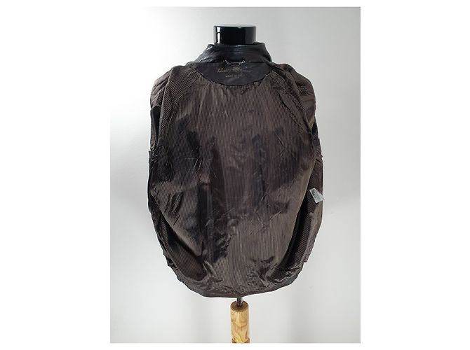 Salvatore Ferragamo Lederjacke Braun - Ansicht 7