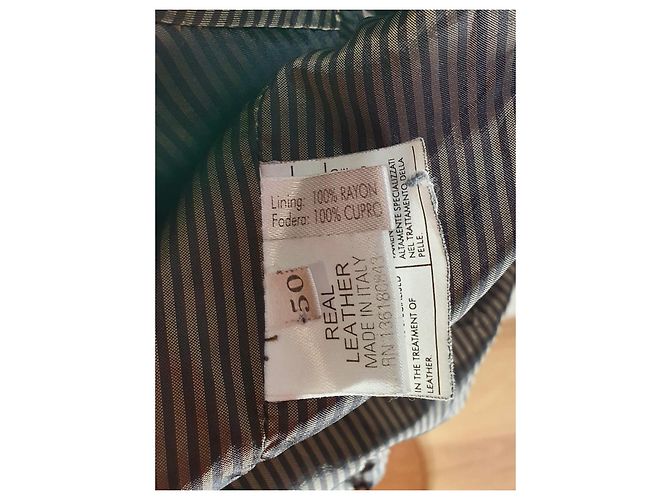 Salvatore Ferragamo Lederjacke Braun - Ansicht 8