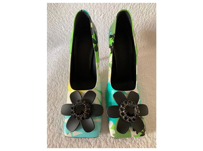 Moncler Pumps mit Blumenmuster Leder 39 Mehrfarben - Ansicht 2