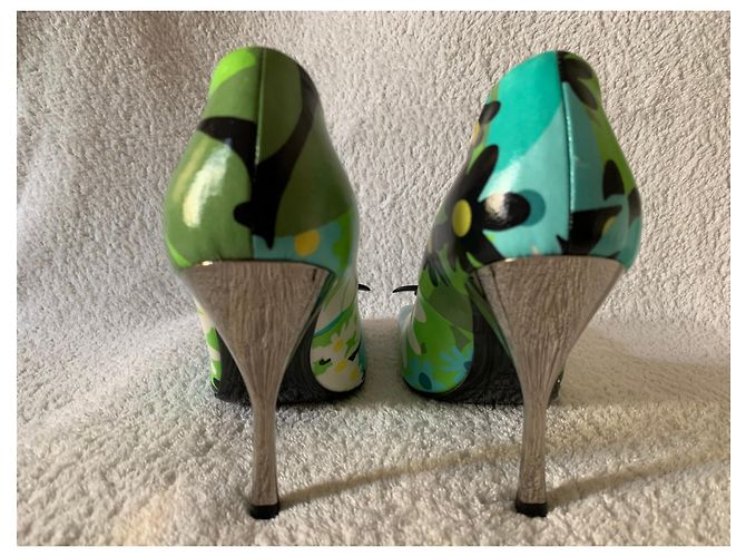 Moncler Pumps mit Blumenmuster Leder 39 Mehrfarben - Ansicht 3