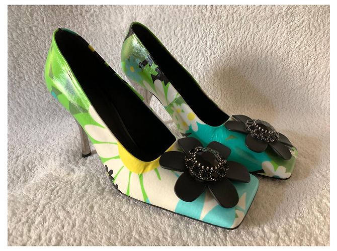 Moncler Pumps mit Blumenmuster Leder 39 Mehrfarben - Ansicht 4