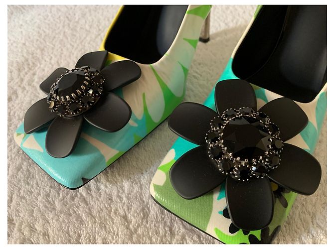 Moncler Pumps mit Blumenmuster Leder 39 Mehrfarben - Ansicht 5