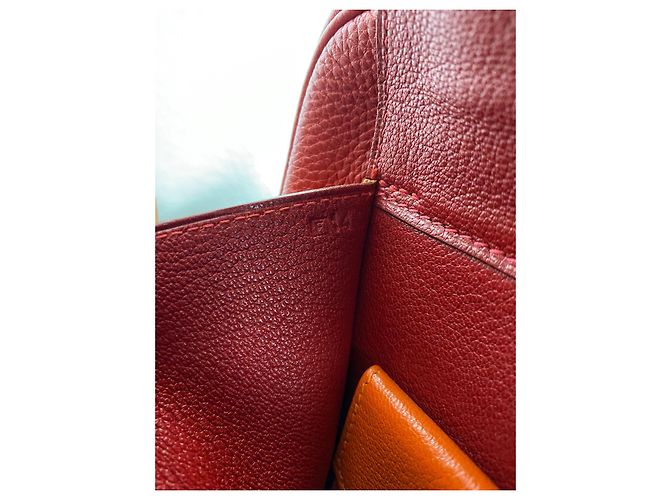 Borsa Hermès Loraine in pelle di vitello epsom Rosa Arancione - vista 10