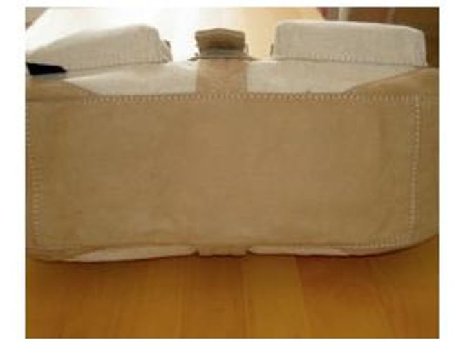 Bolso Belstaff beige de cuero y lino - vista 3