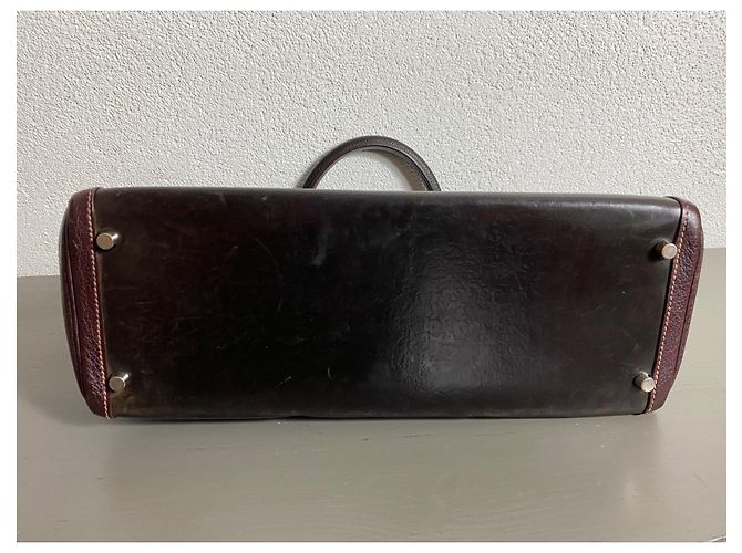 Hermès Borsa Kelly Amazonia Buffalo Skipper Marrone scuro - vista 4