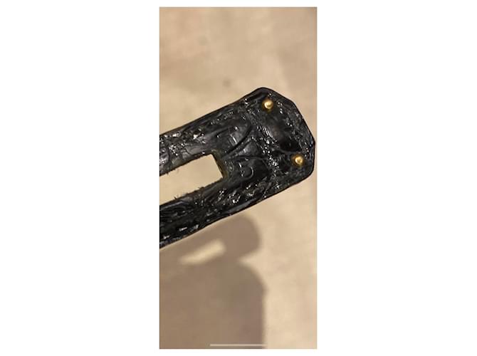 Hermès Borsa Kelly 28 coccodrillo nero liscio cc - vista 9