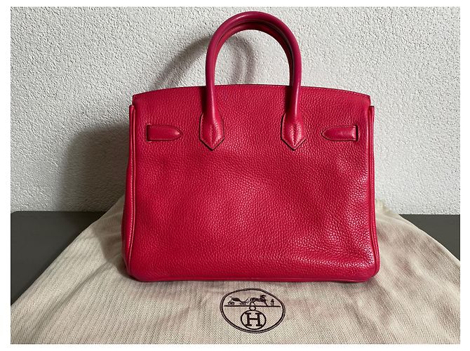 Hermès Borsa HERMES BIRKIN 30 CC vitello Clemence rosa estremo - vista 7
