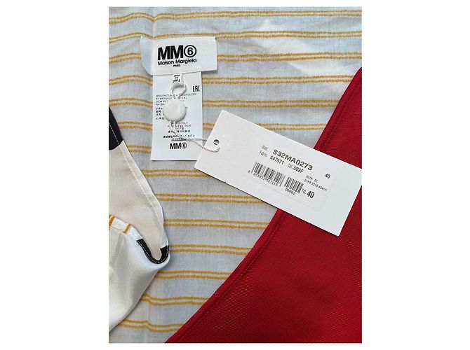 Gonna a busta Mm6 seta cotone viscosa multicolore - vista 2