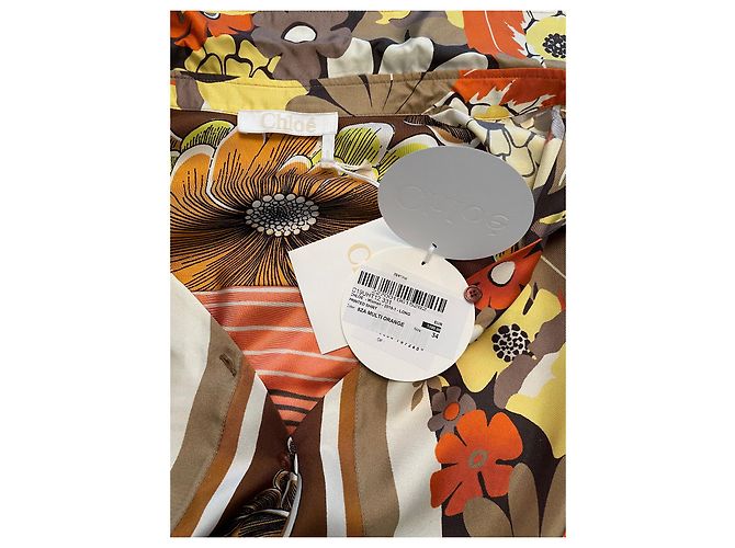 Blusa lunga in seta Chloé Multicolore - vista 7