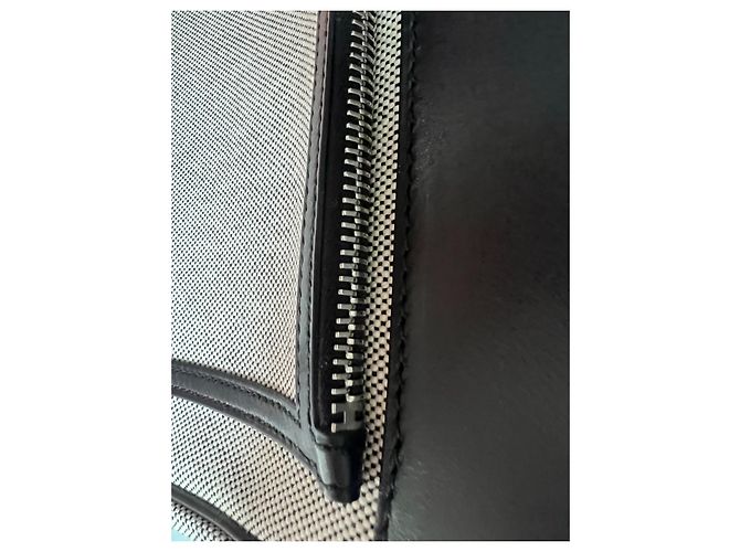 Sac à dépêches Hermès Hermes Haut a Courroies 40 Cargo canvas H/vitello Evercalf nero - vista 19