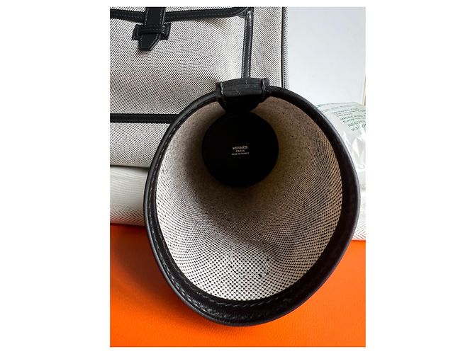Sac à dépêches Hermès Hermes Haut a Courroies 40 Cargo canvas H/vitello Evercalf nero - vista 8