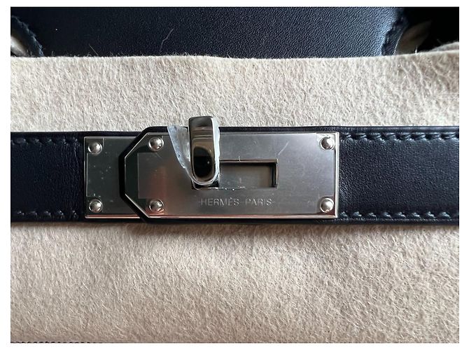 Sac à dépêches Hermès Hermes Haut a Courroies 40 Cargo canvas H/vitello Evercalf nero - vista 9