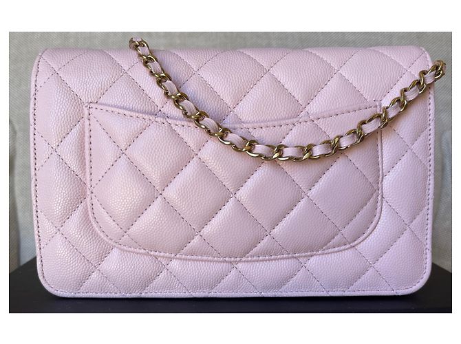 Chanel Hellrosa Caviar Classic Quilted Wallet on Chain Pink - Ansicht 2