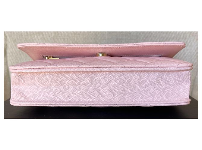 Chanel Hellrosa Caviar Classic Quilted Wallet on Chain Pink - Ansicht 5