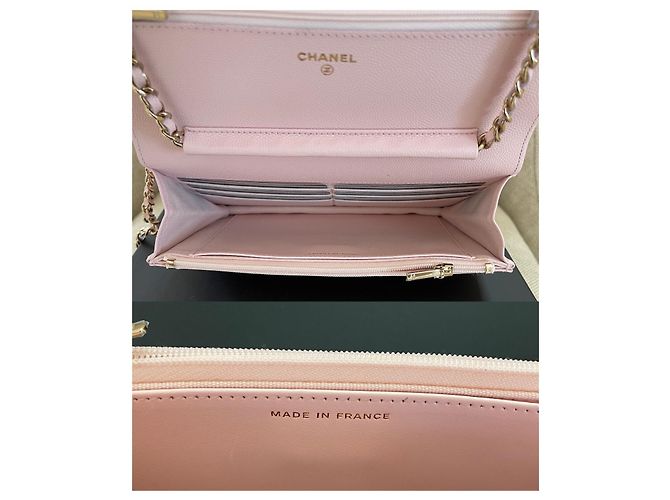 Chanel Hellrosa Caviar Classic Quilted Wallet on Chain Pink - Ansicht 7