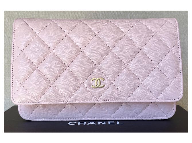 Chanel Hellrosa Caviar Classic Quilted Wallet on Chain Pink - Ansicht 9