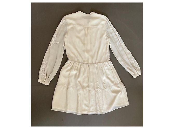 BDBA T Creme Chiffon Obe. 34-36-38 Beige Aus weiß - Ansicht 3