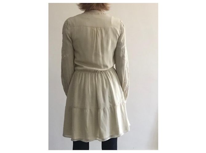 BDBA T Creme Chiffon Obe. 34-36-38 Beige Aus weiß - Ansicht 5