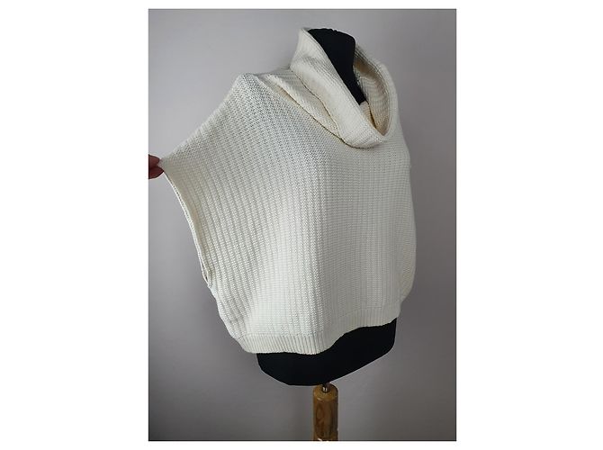 Pull blanc à manches courtes Free People - vue 2