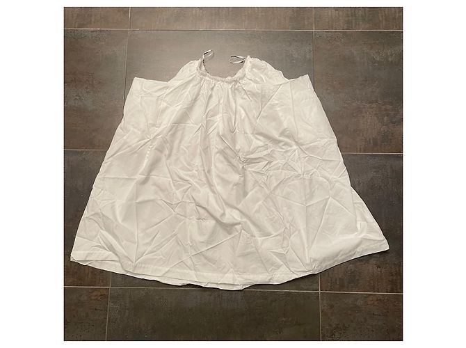 Falda Comme Des Garcons Blanca con Estampado Chevron Blanco - vista 2