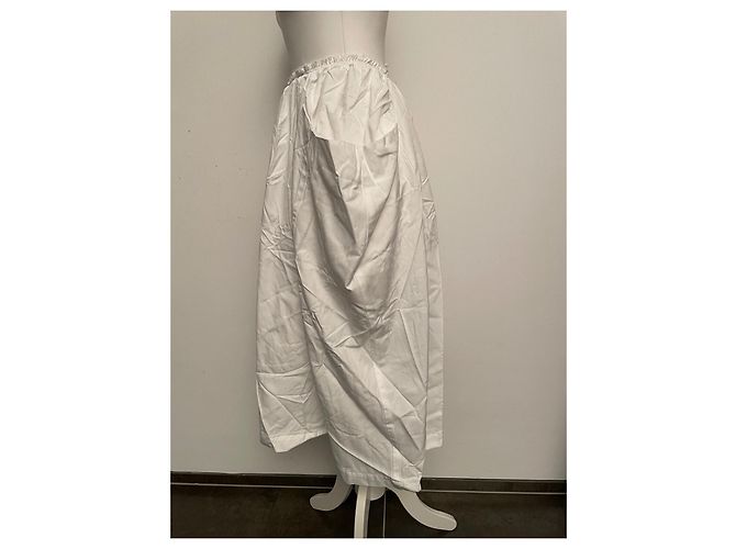 Falda Comme Des Garcons Blanca con Estampado Chevron Blanco - vista 6