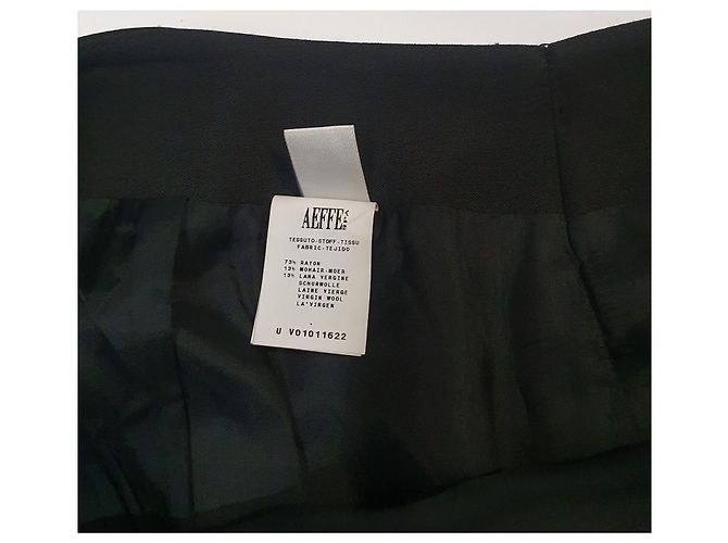 Autre Marque Falda Aeffe Spa negra de lana y viscosa Negro - vista 5